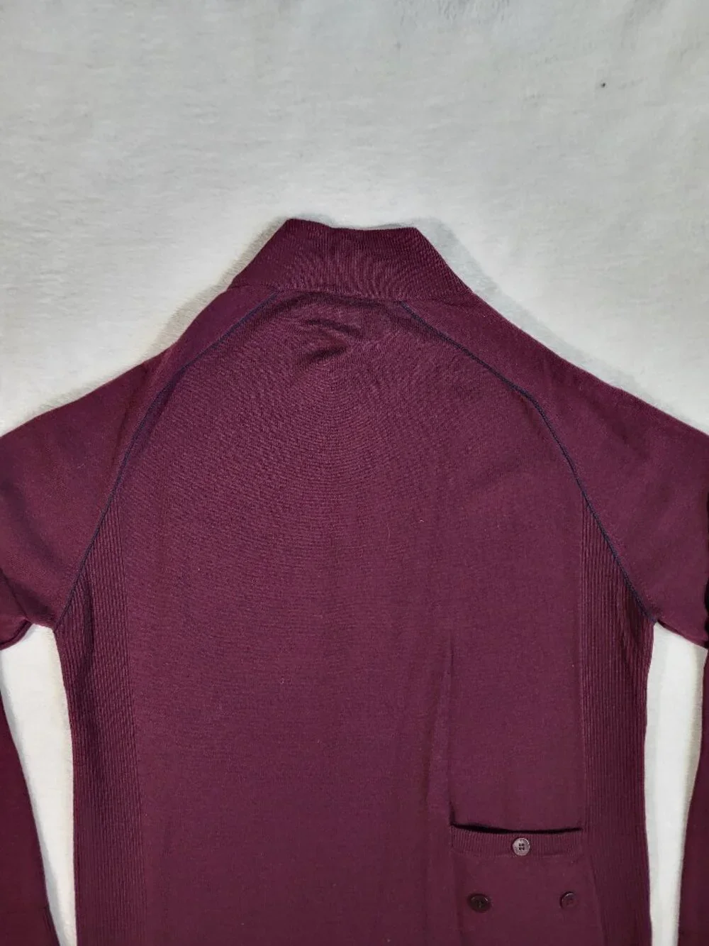 Rapha Finest Merino Track Top Full Zip Maroon Sweater - Large!